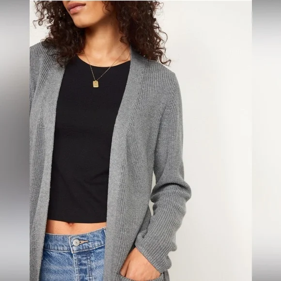OLD NAVY | Open Front Long Cardigan Sweater Small Petite - Picture 3 of 16